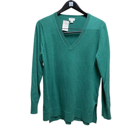 🌟NEW🌟JCrew Green Wool Sweater - Picture 1 of 2